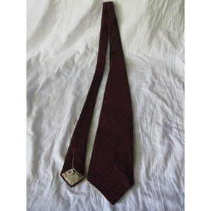 Red & Black Original English Stock Neck Tie Handmade by Manorbourne Tie Works‎
